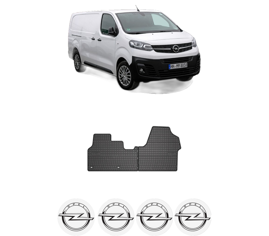 Set covorase presuri OPEL VIVARO C Platform Cabin (K0) din 2020-2024, auto, din cauciuc thermoplastic, 4 Stickere auto cu OPEL