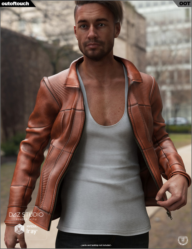 Vintage Leather Jacket for Genesis 8 Male(s)