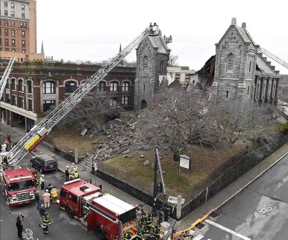 Video del colapso del techo de una iglesia en Connecticut, EU se vuelve viral