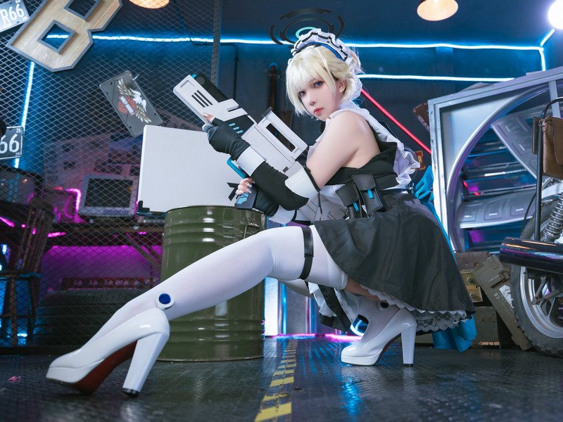 小和甜酒 蔚蓝档案 飞鸟马时女仆 Cosplay 高清图包 [31P-560.7M]插图4