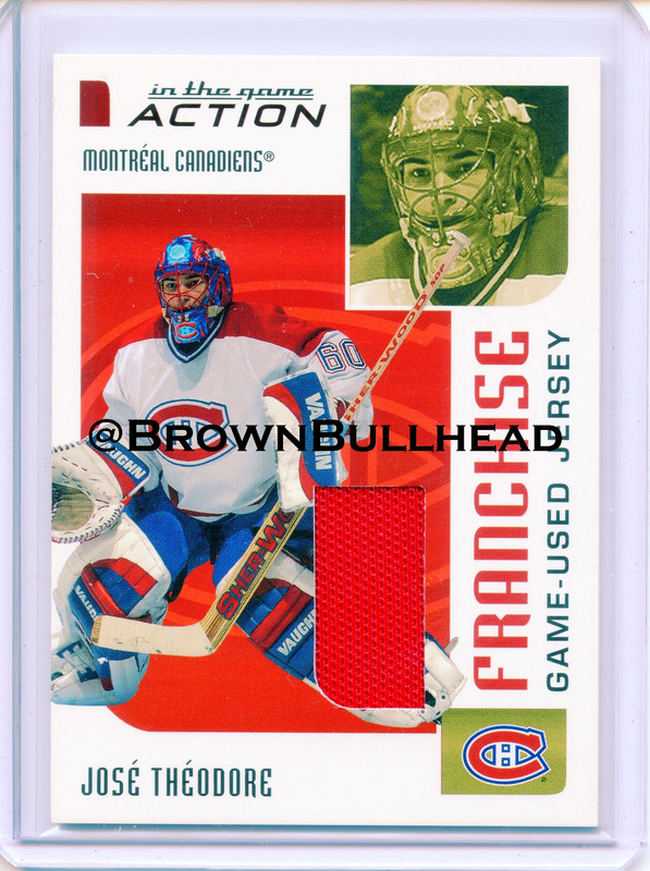 2003-04 ITG Action Jerseys #M-256 [Jose Theodore] [Montreal Canadiens] [Franchise] [~100] [swatch=re