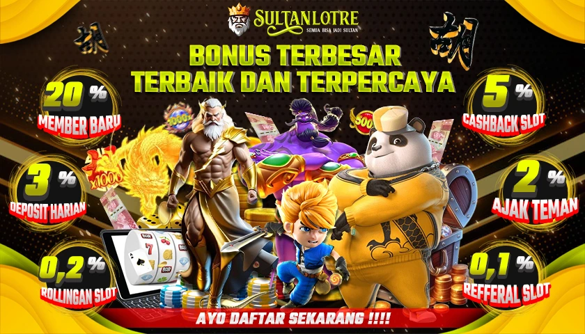 Banner promosi situs judi slot gacor Sultanlotre dengan bonus besar