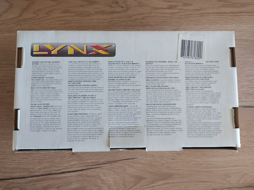 [VENDU] Atari LYNX 2 - complète en boite TBE IMG-20221015-104922