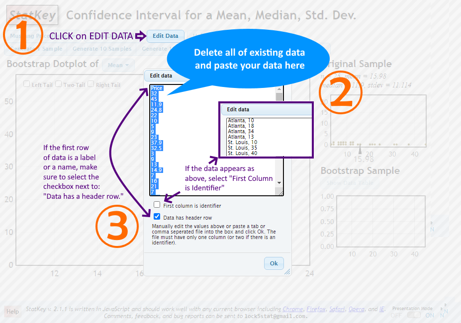 Statkey Edit Data Entry