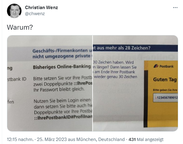 Postbank ID bei Geschäftskunden