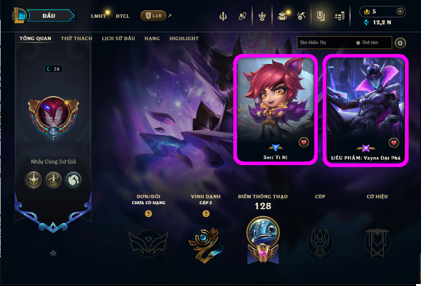 Acc LMHT # - Không Khung