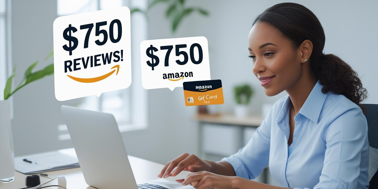 Professional woman with Amazon reviewer bonus