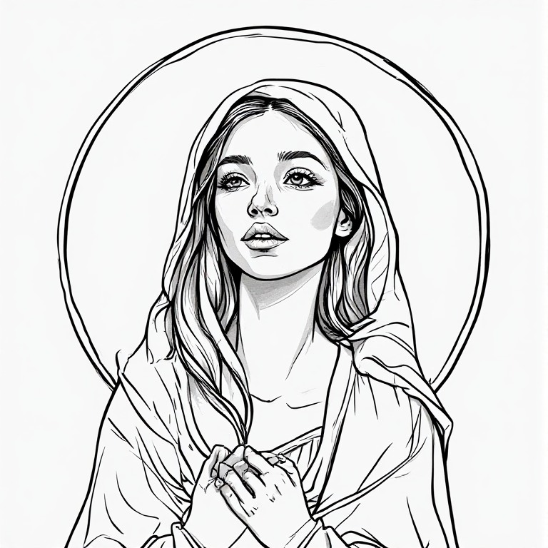 Madonna-l-Line-drawing-natural-(20)