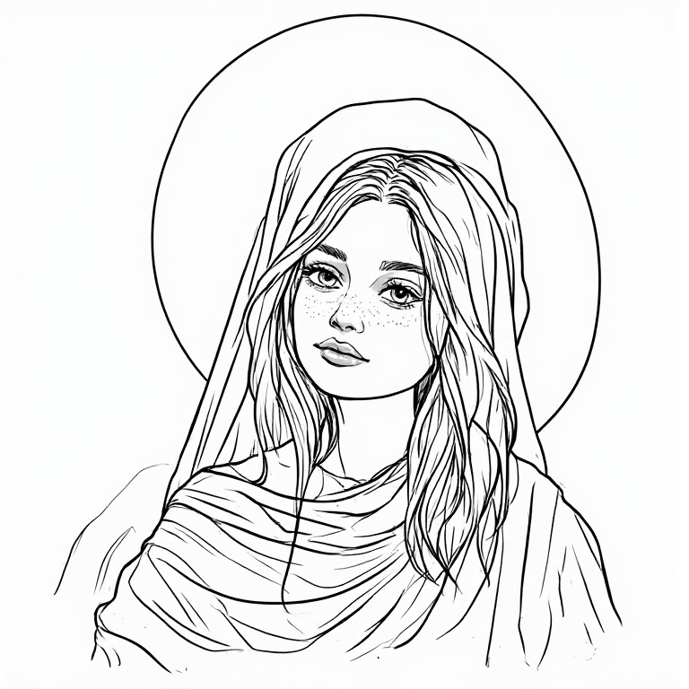 Madonna-l-Line-drawing-natural-(25)