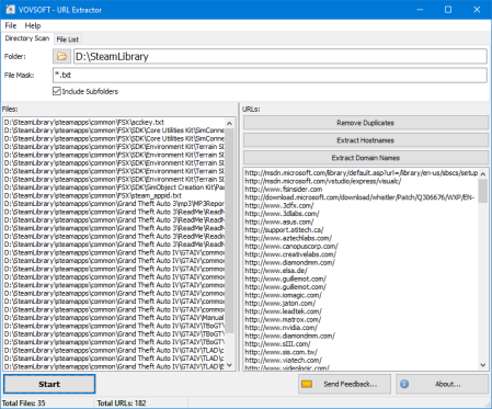 VovSoft URL Extractor 1.4