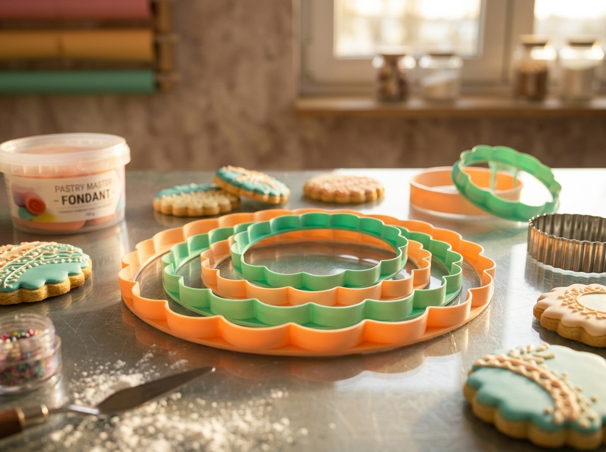 cortador circular ondulado para fondant y porcelanicron