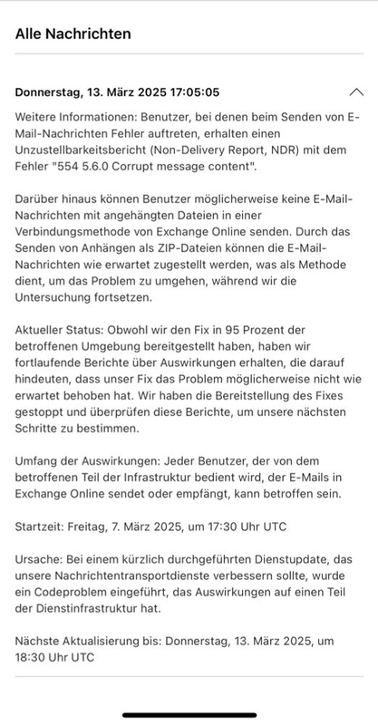 Störung bei Microsoft (13. März 2025)