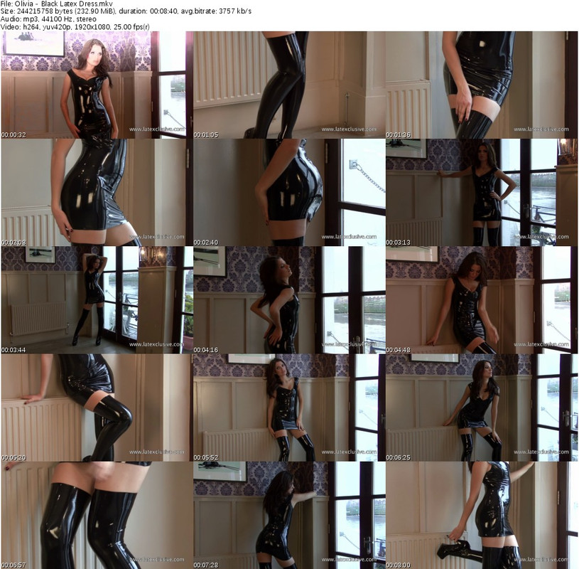 Olivia - Black Latex Dress_s