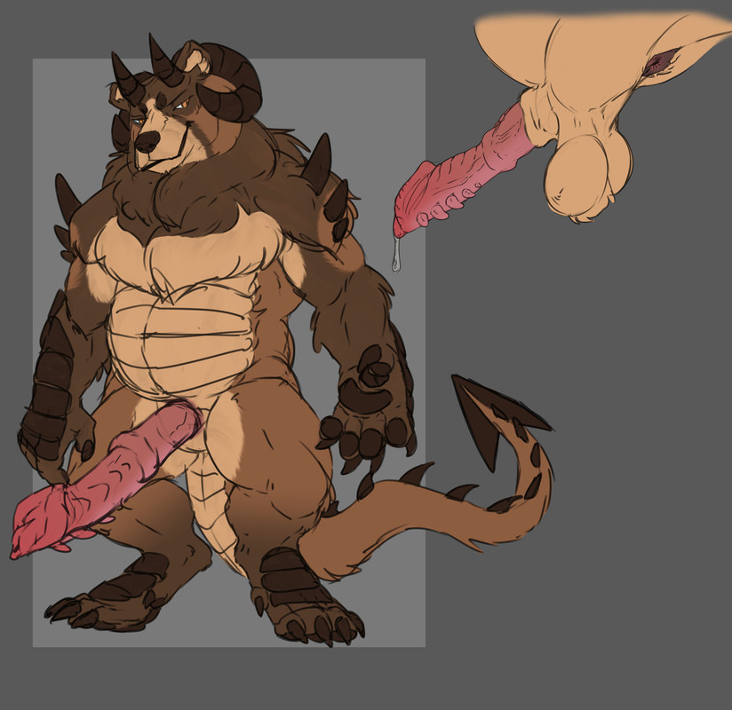 Kuruk the Bear messy sketch anthro