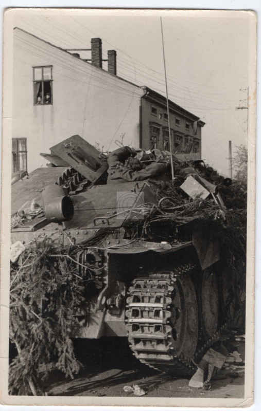 zerstörter Panzer Tank