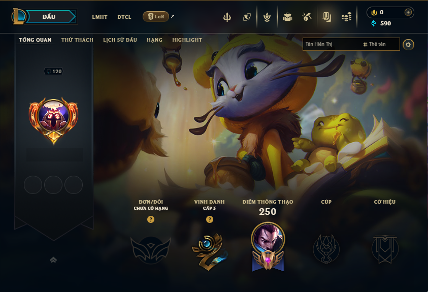 Acc LMHT # - Không Khung