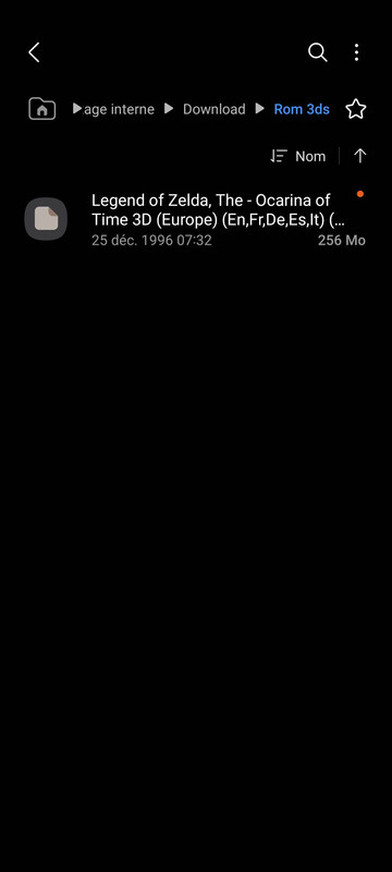 Fichiers jeux 3DS