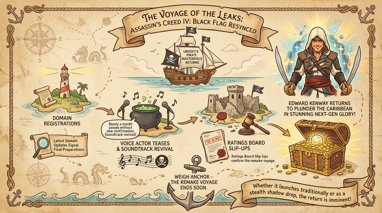 Pirate ship sailing on stormy ocean waves