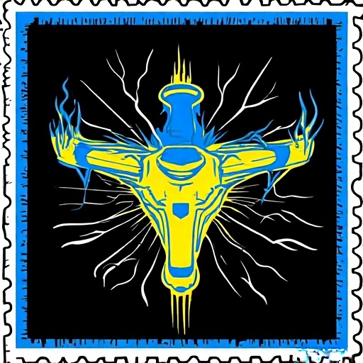 Postal-stamp-style-art-of-a-fl-47