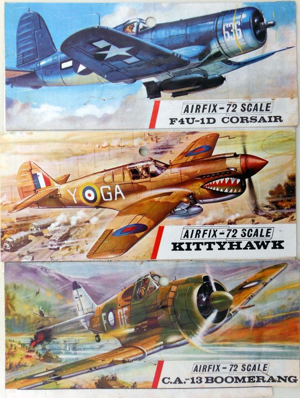 Airfix T3 Headers 3 F4U-1D Corsair - Kittyhawk - C.A.-13 Boomerang