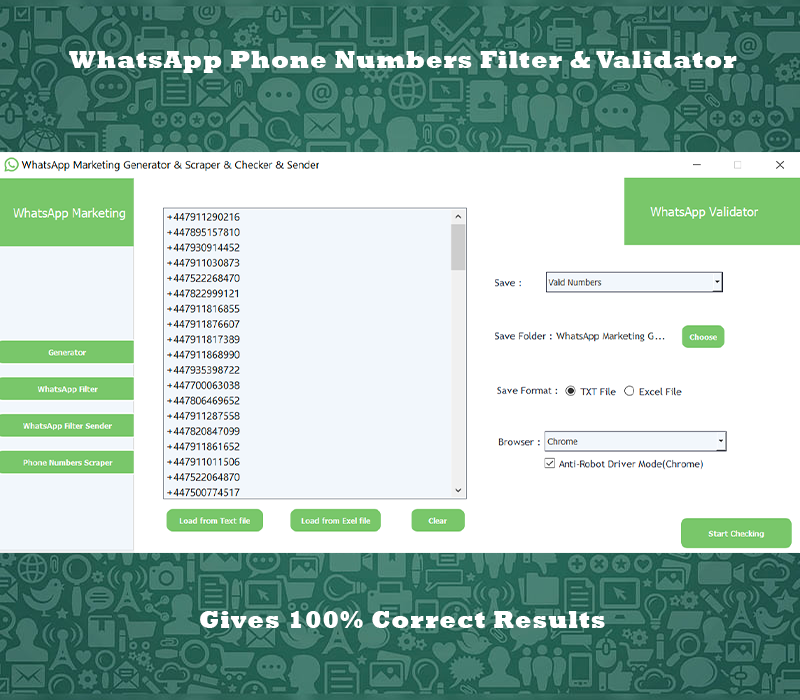 WhatsApp Marketing Generator & Scraper & Checker & Sender - 7