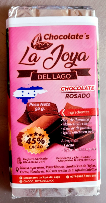 BARRA DE CHOCOLATE ROSADA 