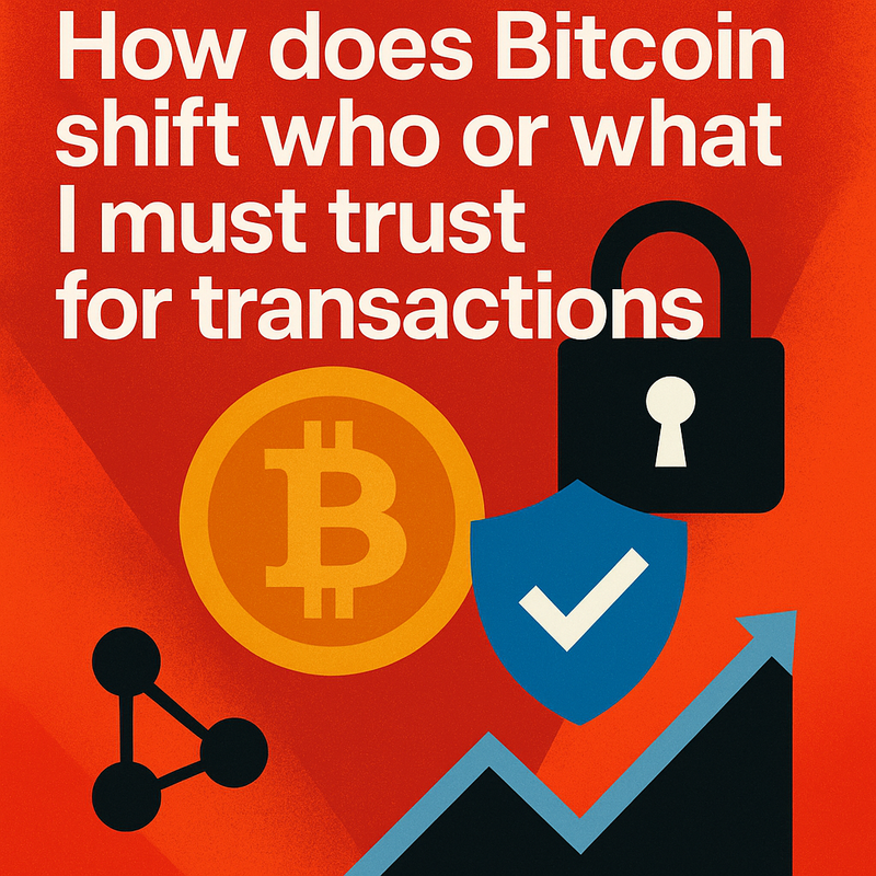 How does Bitcoin shift who or what I must trust for transactions