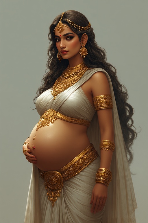 naked-goddess-parvati-pregnant