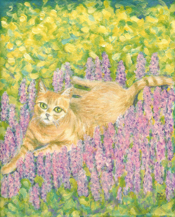 a-cat-lying-on-floral-mat-jingfen-hwu