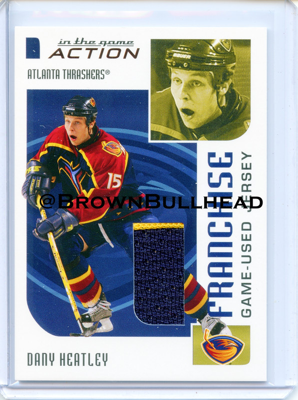 2003-04 ITG Action Jerseys #M-242 [Dany Heatley] [Atlanta Thrashers] [Franchise] [~100] [swatch=yell