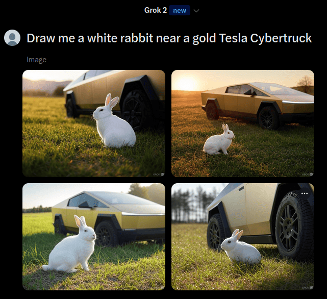 Grok2-rabbit-tesla-cybertruck
