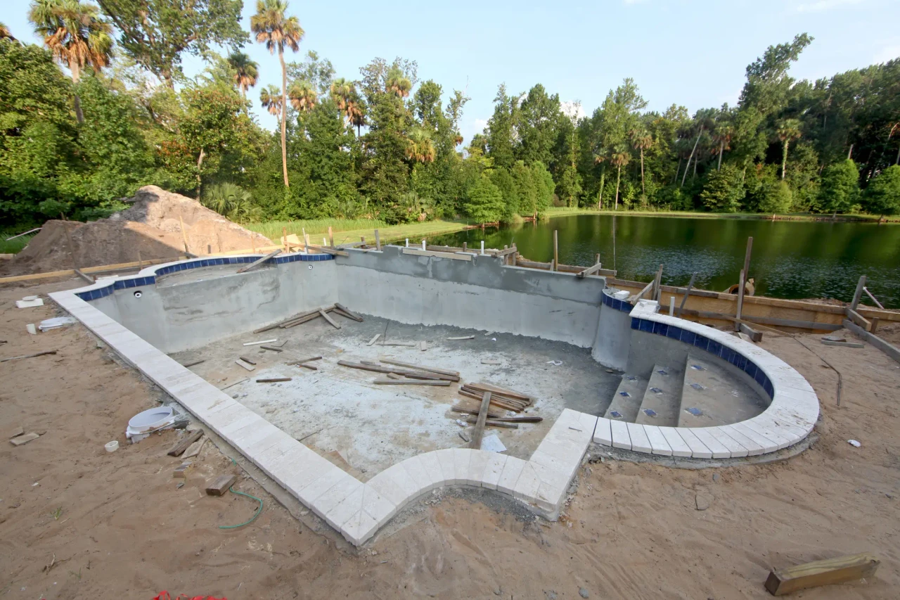 Constructie structura fier beton piscina