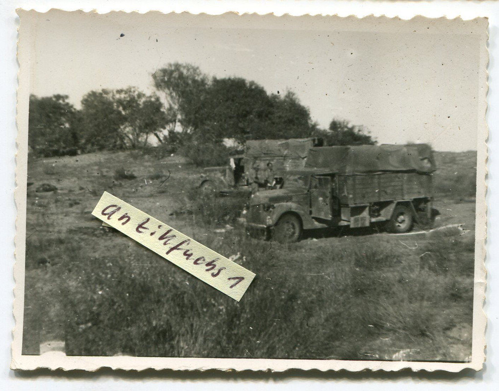Militär-LKW  in Afrika beim Afrikakorps im 2.WK