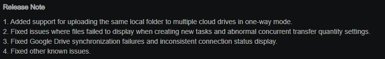 cloudsync new version