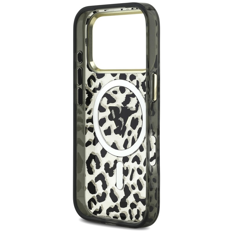 Husa pentru iPhone 18 Pro Max / iPhone 17 Pro Max Guess Leopard Glitter Triangle Logo MagSafe, Incarcare wireless, Protectie ridicata, Calitate premium, Maro imageye 3282217