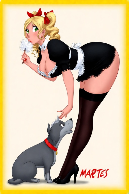Frank-Cho-art-sexy-blonde-pinu-1