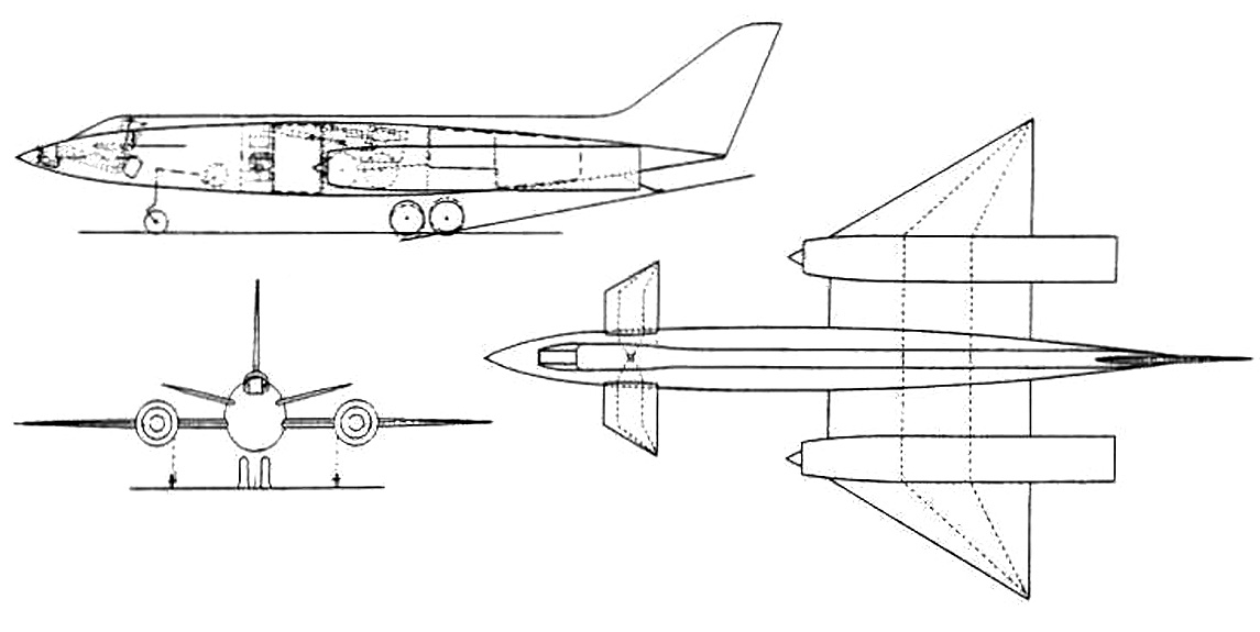 P.6D trapezoidal wing duck interceptor design by English Electric, 17 September 1953; BAe