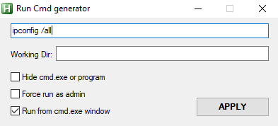 Run CMD