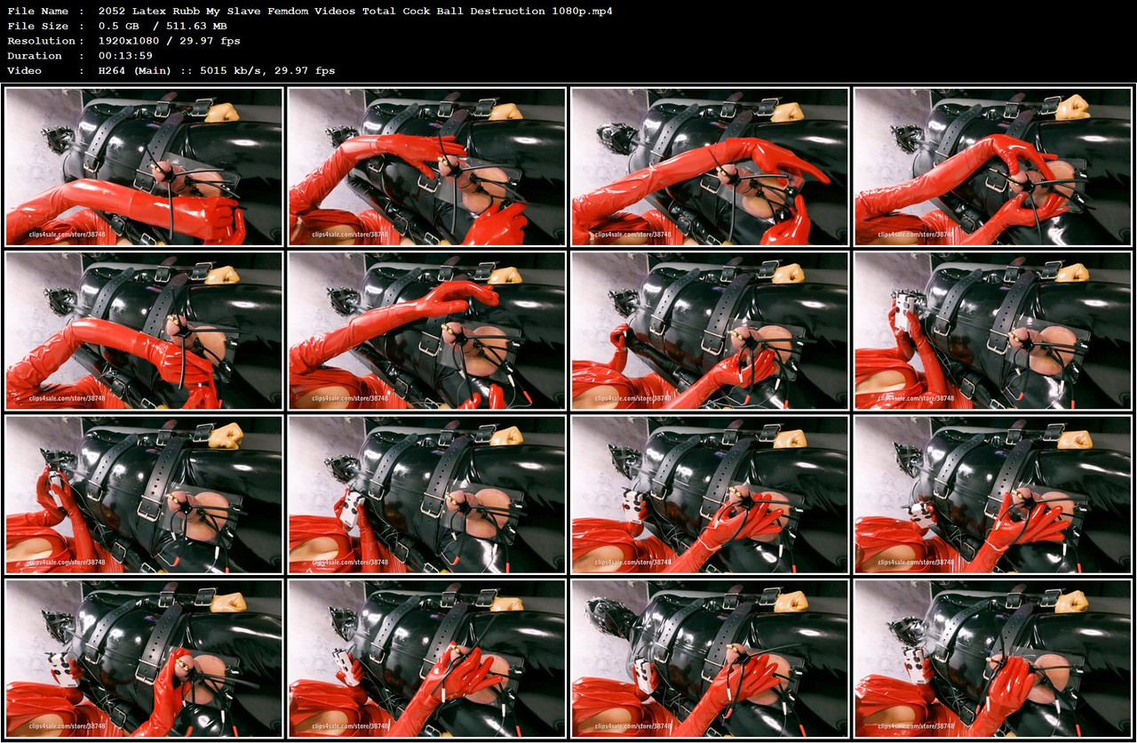2052 Latex Rubb My Slave Femdom Videos Total Cock Ball Destruction 1080p mp4