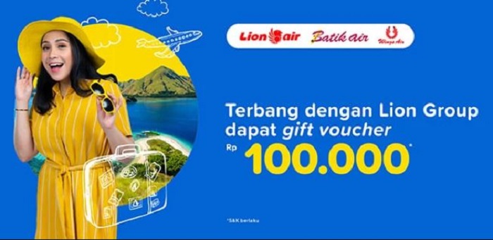Gift voucher Lion Air Group dari Tiket.com