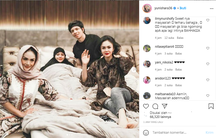 Potret Yuni Shara dan KD saat jenguk Aurel Hermansyah