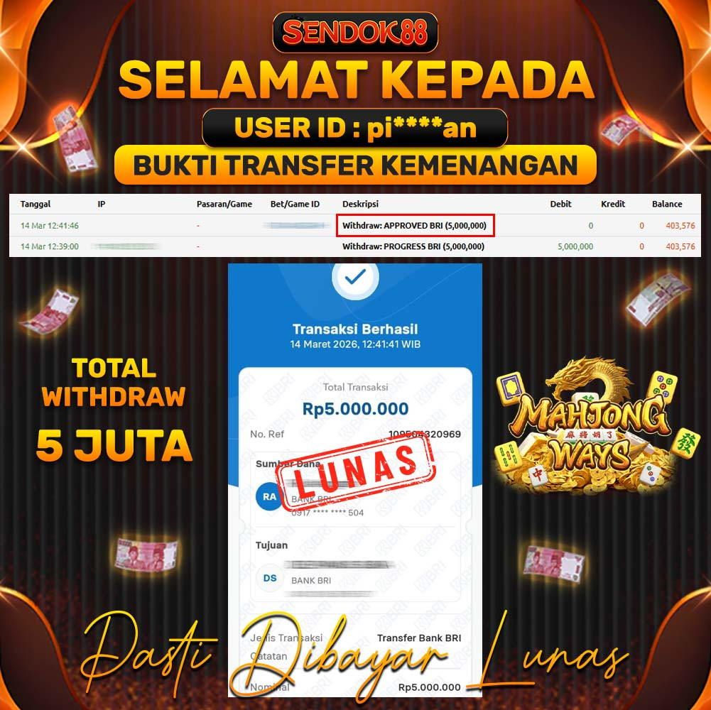 SENDOK88 JEPE! MAHJONG WAYS Rp 5.000.000,- LUNAS!