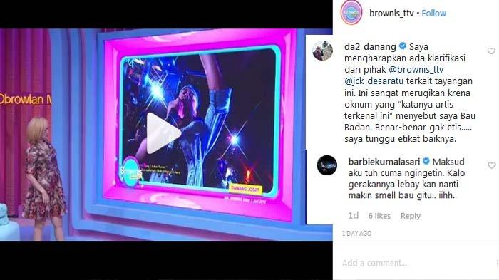 Komentar Danang DA tentang sindiran Barbie Kumalasari 