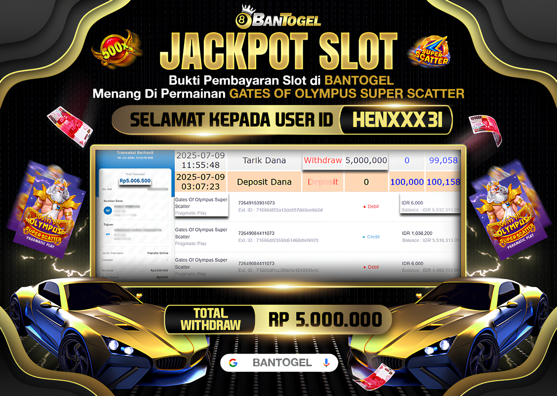 BUKTI JACKPOT LUNAS BANTOGEL