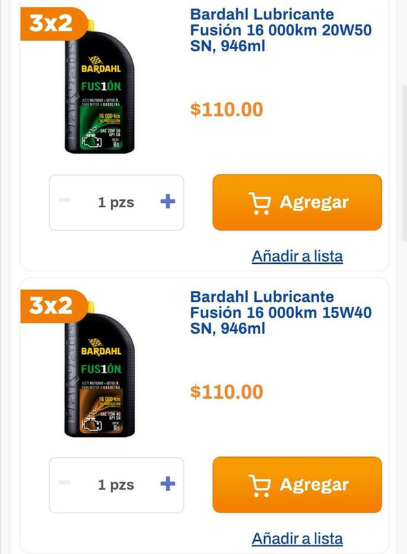 Chedraui: 3 x 2 en Aceites Bardahl Lubricantes Fusión 16,000 Km 946 ml 