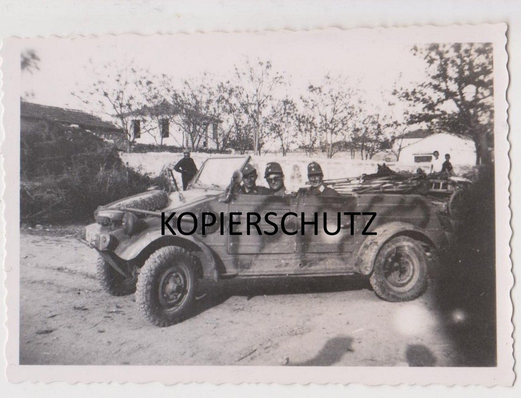 Orig. Volkswagen VW Kübelwagen Typ 82 Tarnanstrich Kennung Griec