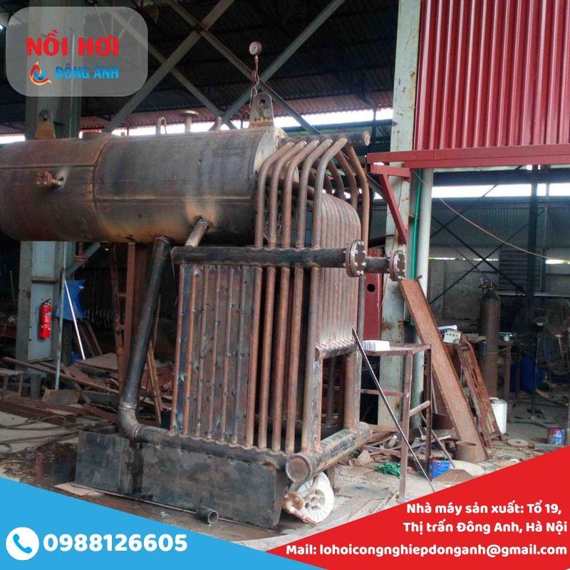 nồi hơi đốt than 500 kiểu nằm