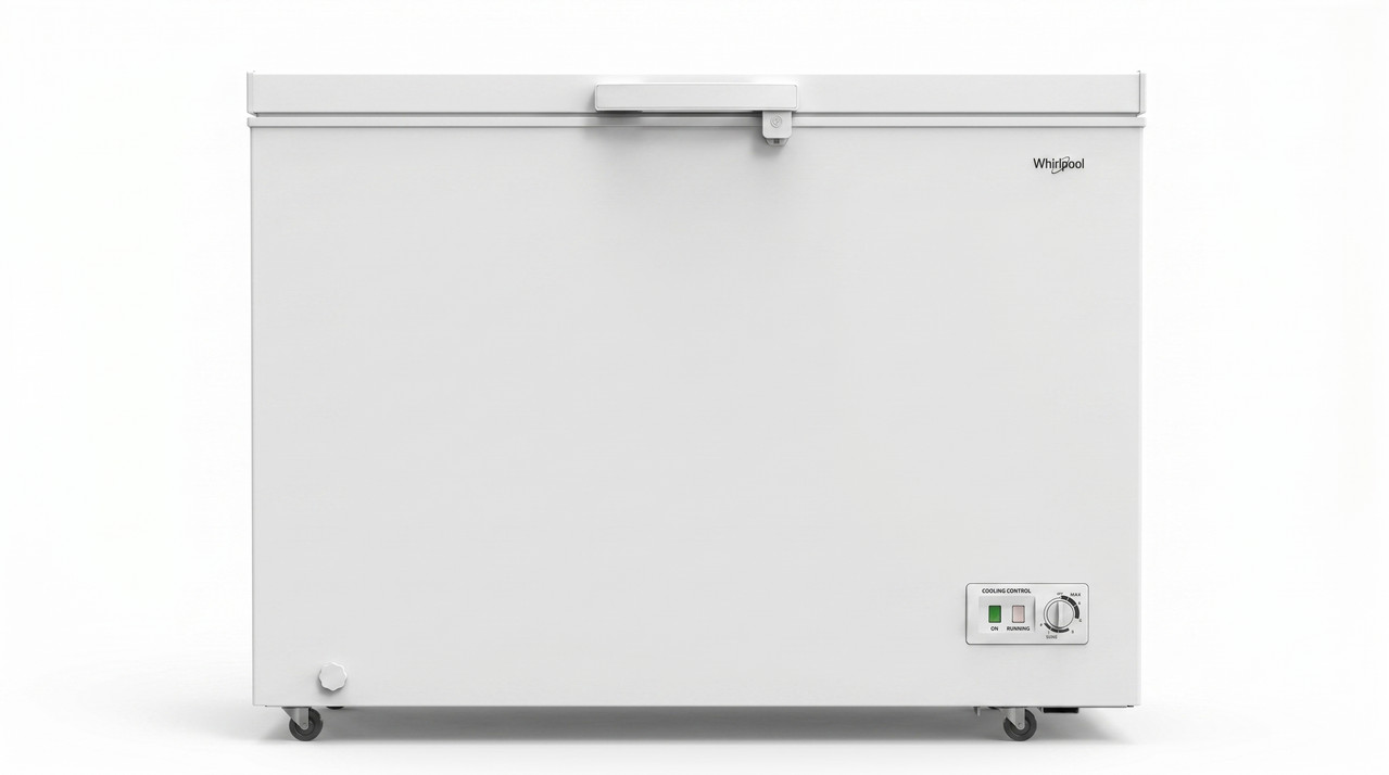 Congelador horizontal Whirlpool de 11 pies cúbicos con tecnología Dual Cooling y luz LED