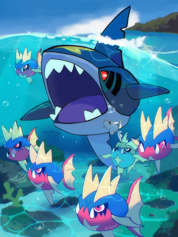 sharpedo-remoraid-and-carvanha-pokemon-d