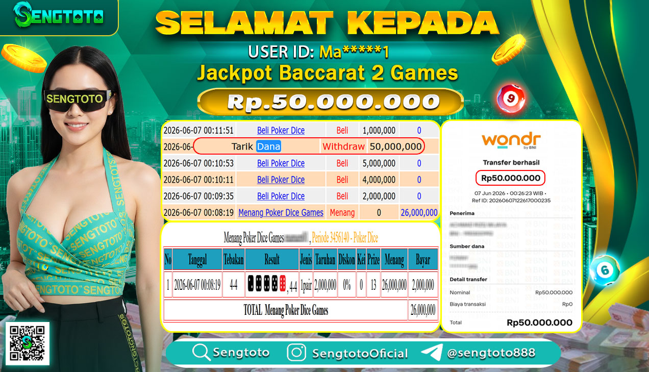 BUKTI PEMBAYARAN LIVEGAME BACCARAT 2 GAMES